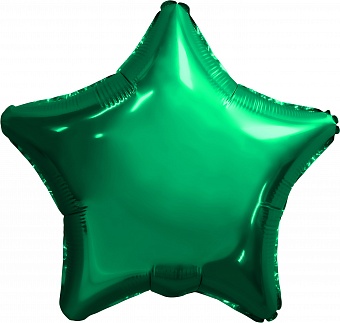 P Шар (19''/48 см) Звезда, Зеленый, 1 шт