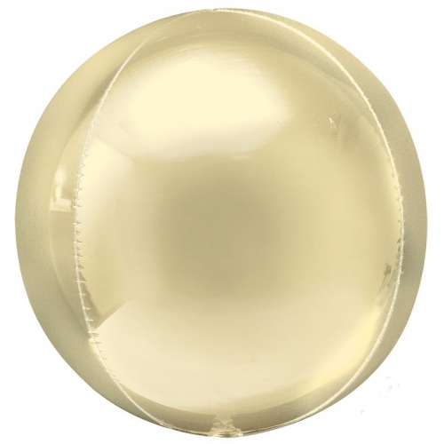 А Шар (16"/41 см) Сфера 3D Жёлтый Пастель в упаковке / Pastel Yellow Orbz, 1 шт