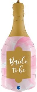 Г Шар ( 36''/91 см) Фигура, Бутылка, Свадебное Шампанское, Розовый, 1 шт