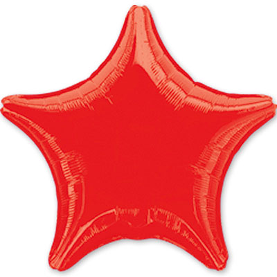 А Шар (19"/48 см) Звезда, Металлик Red, 1 шт