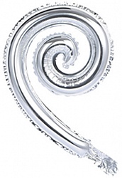 K Шар (17''/43 см) Фигура, Спираль, Серебро, 1 шт
