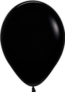 S Шар (12''/30 см) Черный (080), пастель, 50 шт