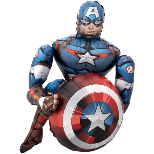 А Шар (39"/99 см) Ходячая фигура, Мстители Капитан Америка, 1 шт
