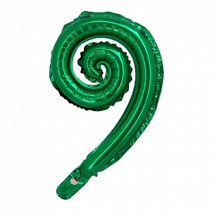 K Шар (17''/43 см) Фигура, Спираль, Зеленый, 1 шт