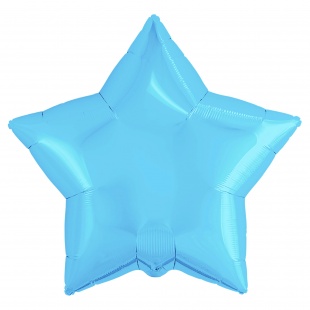 Р Шар (30''/76 см) Звезда, Холодно-голубой, в упак,1 шт