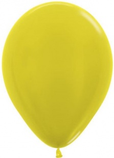 S Шар (12''/30 см) Желтый (520), металлик, 50 шт